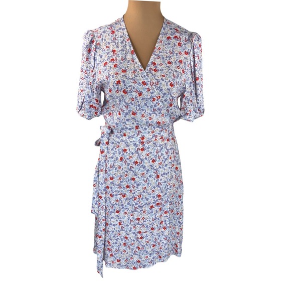 NWT‎ Rebecca Minkoff Dorota Wrap Dress Purple Floral Multicolor Small - Picture 1 of 12